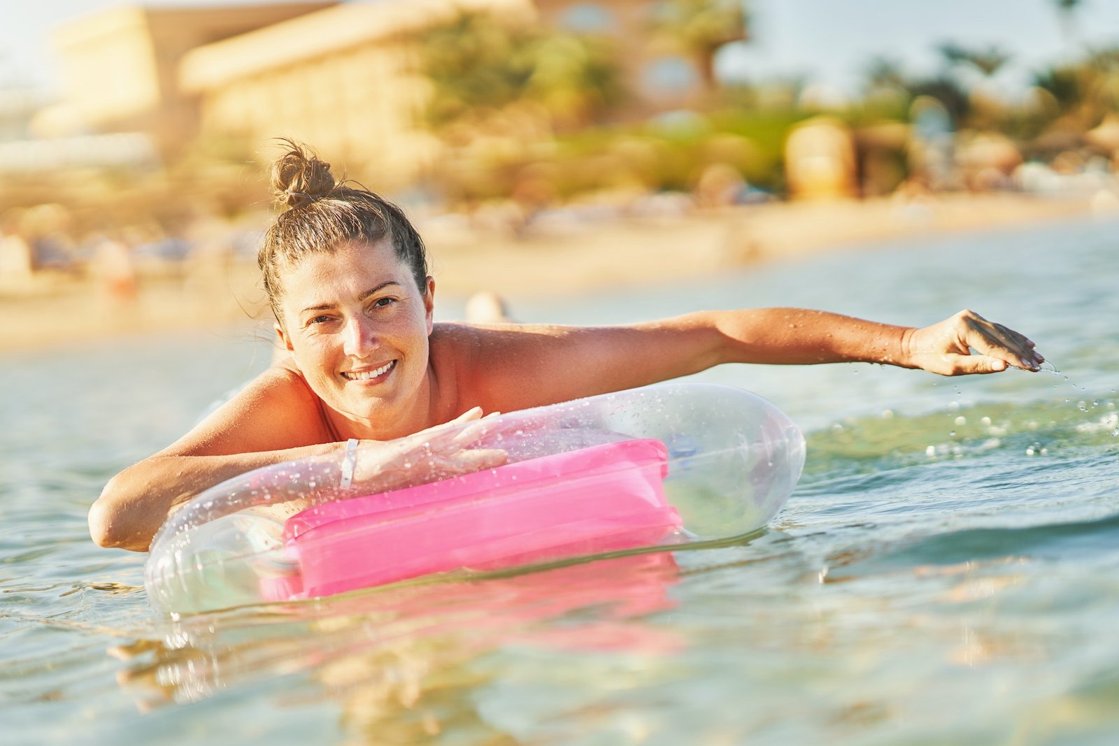 Picture of woman on mattress in Red Sea Egypt