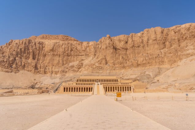 Hatshepsut's Funerary Temple in Luxor without people on the return of Tourism to Egypt